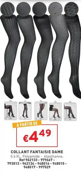 Trafic Collant fantaisie dame offre