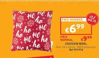Trafic Coussin noël offre