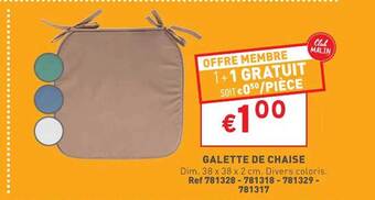 Trafic Galette de chaise offre