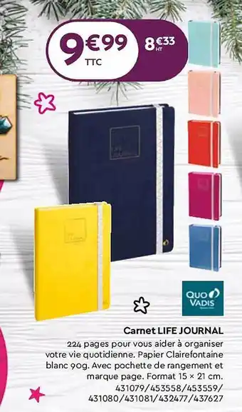 Carnet life journal quovadis
