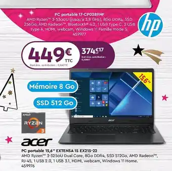 Calipage Pc portable 15,6 offre