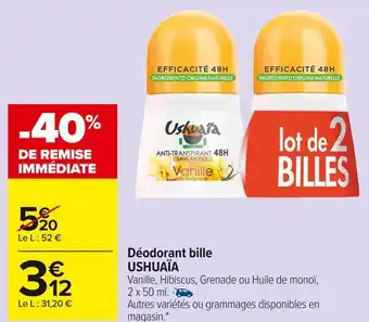 Carrefour Market Ushuaïa déodorant bille offre