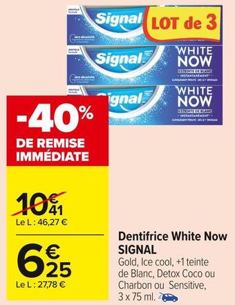 Signal dentifrice white now