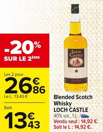 Carrefour Market Loch castle blended scotch whisky offre