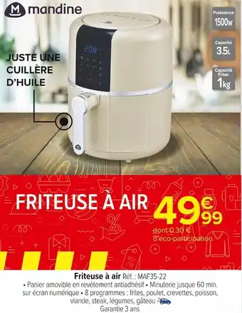 Carrefour Market Mandine friteuse à air offre
