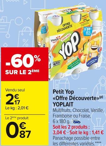 Carrefour Market Yoplait petit yop offre découverte offre