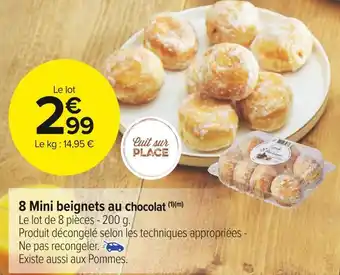 8 mini beignets au chocolat
