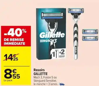 Carrefour Market Gillette rasoirs offre