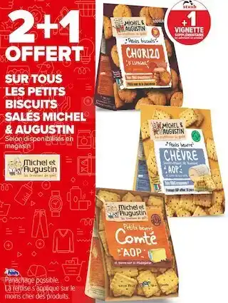 Carrefour Market Michel & augustin 2+1 offert sur tous les petits salés michel & augustin offre