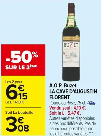 Carrefour Market La cave d’augustin florent a.o.p. graves offre