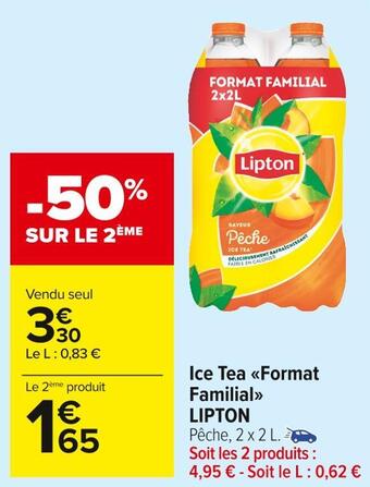 Carrefour Market Lipton ice tea format familial offre