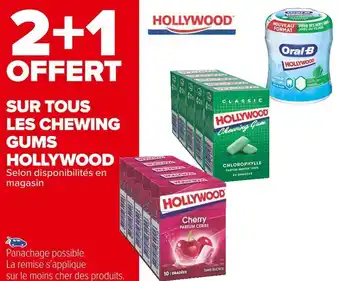 Carrefour Market Hollywood 2+1 offert sur tous les chewing gums hollywood offre