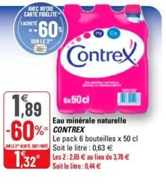 G20 Eau minérale naturelle Contrex offre