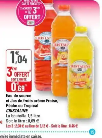 G20 Eau de source et Jus de fruits arôme Fraise offre