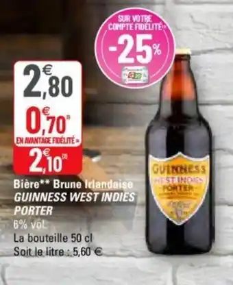 G20 Bière Brune Irlandaise offre