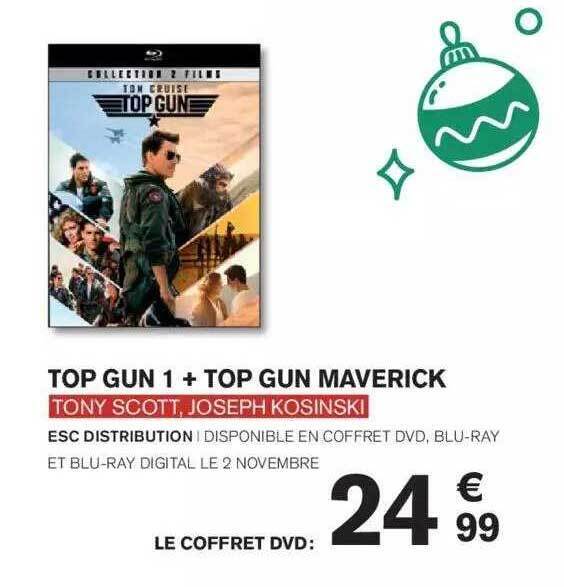 Promo Top gun 1 + top gun maverick tony scott, joseph kosinski chez Carrefour