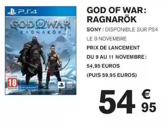 Carrefour God of war: ragnarök sony offre