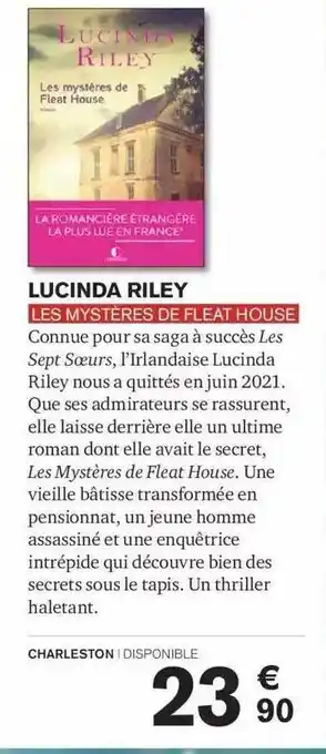 Lucinda riley les mystères de fleat house