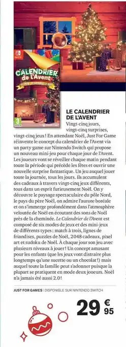 Carrefour Le calendrier de l'avent offre