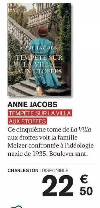 Carrefour Anne jacobs tempête sur la villa aux étoffes offre