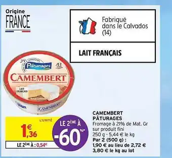 Intermarché Hyper Camembert pâturages offre