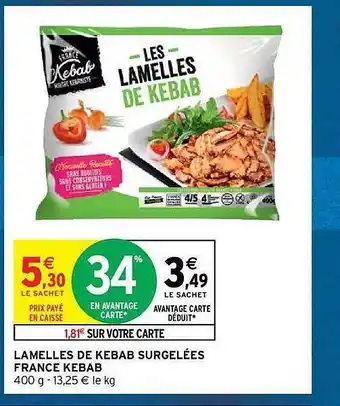 Lamelles de kebab surgelées france kebab