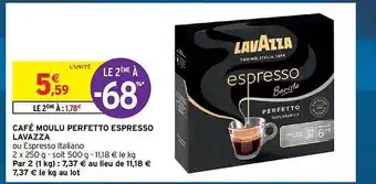 Intermarché Hyper Café moulu perfetto espresso lavazza offre