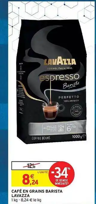 Intermarché Hyper Café en grains barista lavazza offre