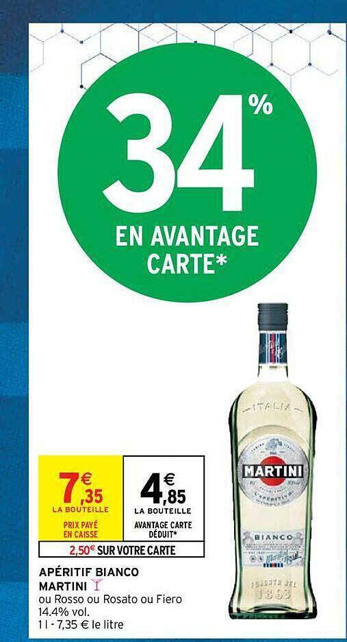 Promo Apéritif bianco martini chez Intermarché Hyper