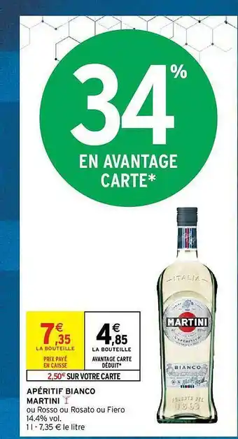 Intermarché Hyper Apéritif bianco martini offre