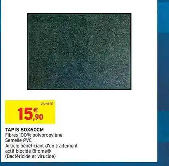 Intermarché Hyper Tapis 80x60 cm offre