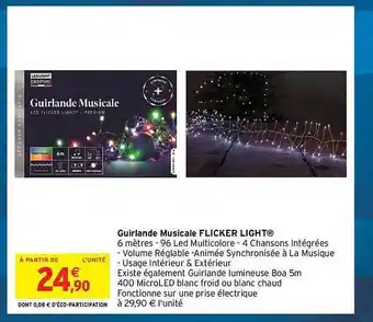 Intermarché Hyper Guirlande musicale flicker light offre