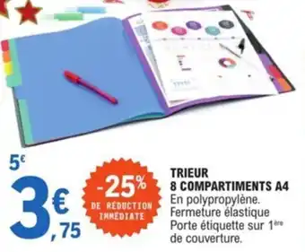 E.Leclerc Trieur 8 compartiments A4 offre
