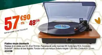 Plein ciel Platine vinyle bluetooth offre