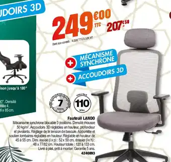 Plein ciel Fauteuil LANDO offre