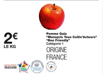 Monoprix Pomme gala offre