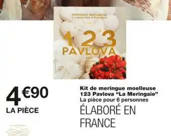 Monoprix Kit de maringue moelleuse 123 pavlova "la meringaie" offre