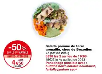 Monoprix Salade pomme de terer grenaille, chou de bruxelles offre