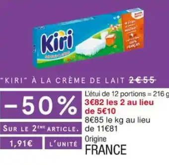 Monoprix KIRI à la crème de lait offre