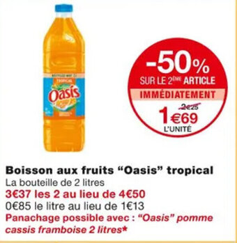 Monoprix Boisson aux fruits "OASIS" tropical offre