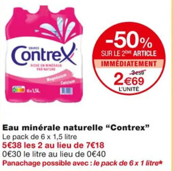 Monoprix Eau minérale naturelle "CONTREX" offre