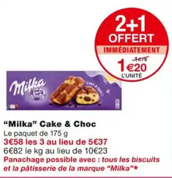 Monoprix MILKA cake & choc offre