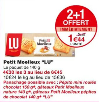 Monoprix Petit moelleux "LU" offre