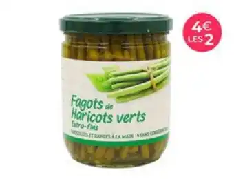 Lot de 2 bocaux de fagots de haricots verts extra fins gustadéa