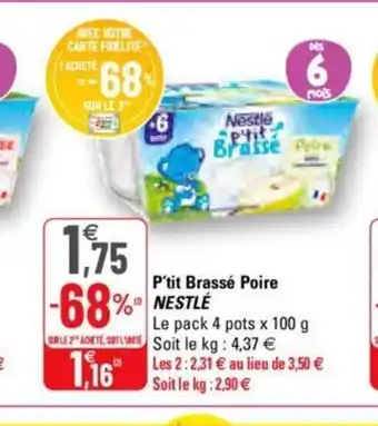 G20 P'tit brassé Poire offre