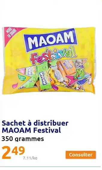 Action Sachet à distribuer maoam festival offre