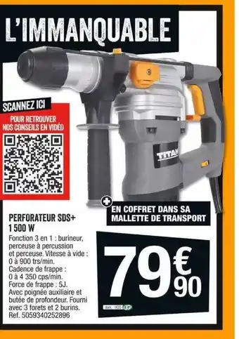 Perforateur sds+ 1500 w