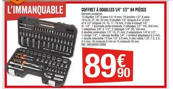 Brico Dépôt Coffret à douilles 1-4 offre