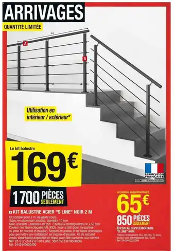 Brico Dépôt Kit balustre acier offre
