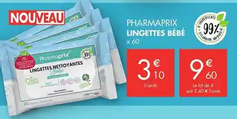 Lingettes bébé pharmaprix